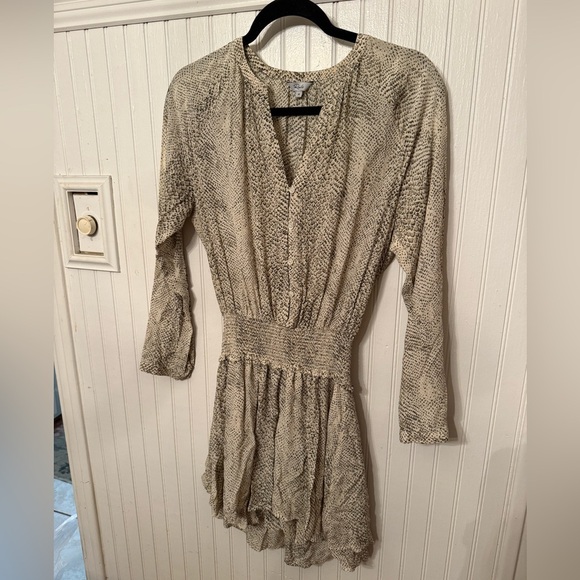 Rails Jasmine Cream Snakeskin Elastic Waist XS Dress - Picture 1 of 6